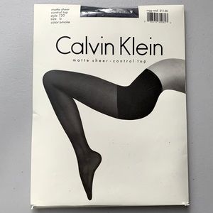Calvin Klein Smoke Matte Sheer Control Top Pantyhose